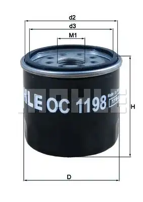 Фильтр масляный KNECHT OC1198
