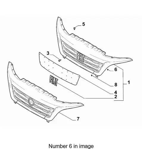  КЛИПСА РЕШЕТКИ 60566129 FIAT