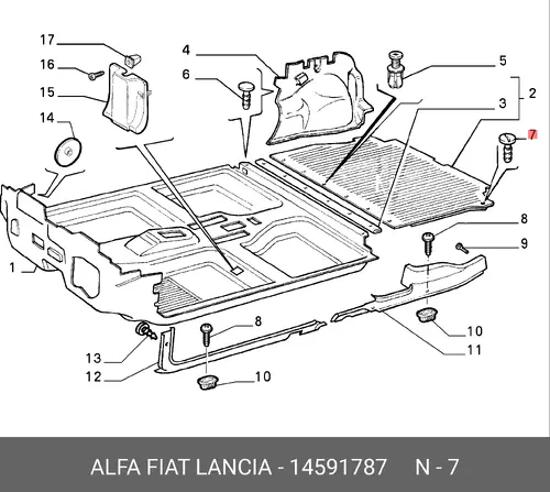 ЗАГЛ.СТЕКЛООЧ. 14591787 FIAT