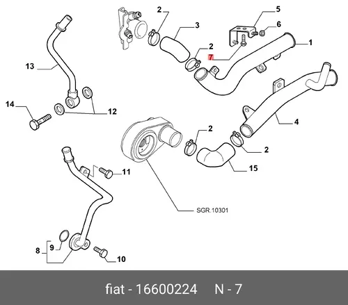 БОЛТ 16600224 FIAT
