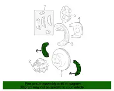 Тормозные колодки барабанные FORD 4C2Z-2648-AA