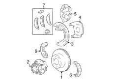 Тормозные колодки барабанные FORD 4C2Z-2648-AA