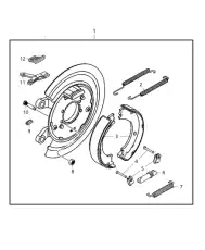 Тормозные колодки барабанные CHRYSLER 68001472AB