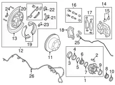 Тормозные колодки барабанные FORD BC3Z-2648-A
