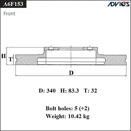 Тормозной диск ADVICS A6F153