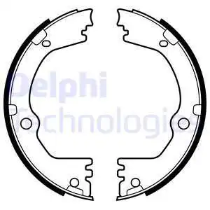 Тормозные колодки барабанные задняя ось DELPHI LS2090