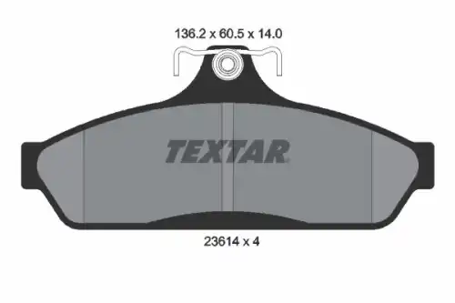 Тормозные колодки дисковые передняя ось TEXTAR 2361401