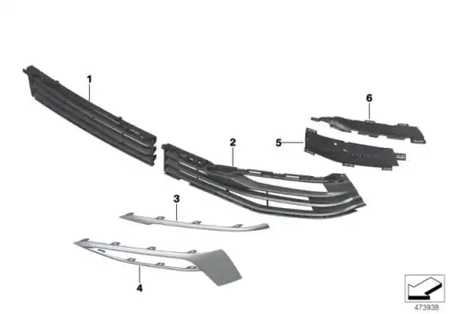 Решетка бампера BMW 51 11 7 385 262