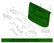 Обшивка двери П Пд 51418068326 BMW