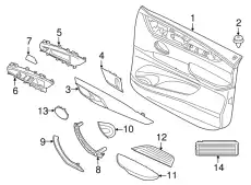 Обшивка двери П Пд 51418068326 BMW