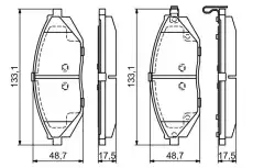 Тормозные колодки дисковые передняя ось BOSCH 0 986 494 684