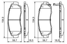 Тормозные колодки дисковые передняя ось BOSCH 0 986 494 685