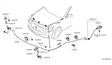  65620JK61A CABLE HOOD LOCK NISSAN