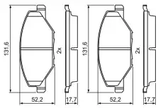 Тормозные колодки дисковые передняя ось BOSCH 0 986 495 390