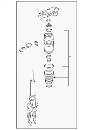 Пневморессора 7L8616040A VAG