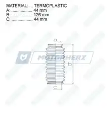 Пыльник рулевой рейки RDZ0381MG MOTORHERZ