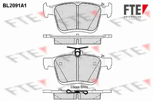 Тормозные колодки дисковые FTE BL2091A1
