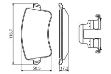 Тормозные колодки дисковые задняя ось BOSCH 0 986 494 637
