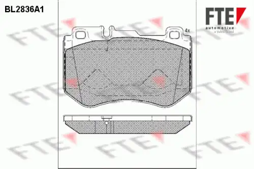 Тормозные колодки дисковые FTE BL2836A1