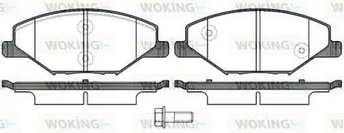 Тормозные колодки дисковые WOKING P1453300
