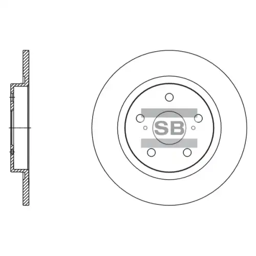 Тормозной диск SANGSIN SD4084