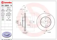 Тормозной диск BREMBO 9586914
