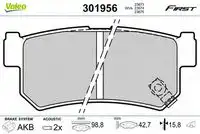 Тормозные колодки дисковые задняя ось VALEO 301956