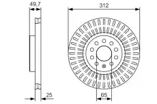 Тормозной диск BOSCH 0 986 479 C29 вентилируемый передняя ось