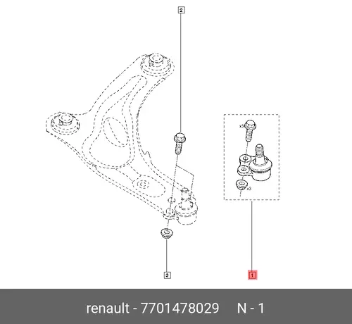 Шаровая опора RENAULT 77 01 478 029