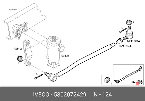 Рулевая тяга IVECO 5802072429