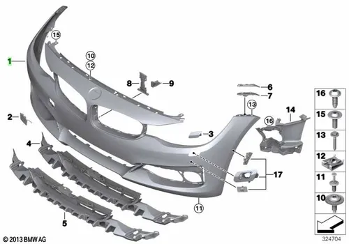 Бампер 51117371856 BMW