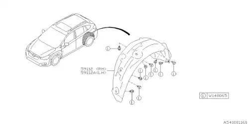Подкрылок SUBARU 59122FJ012