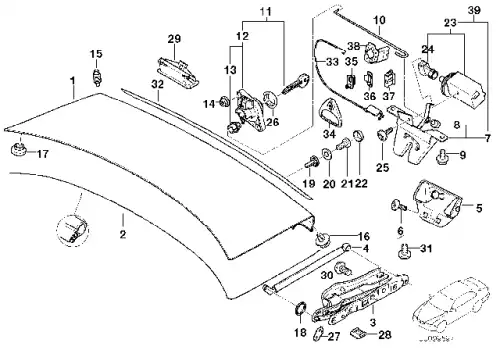 Болт Torx с шайбой !ISA M6x9 \BMW 5' E39, E60, LCI, E61, 6' E63, E64, 7' E38, E65, E66, 51 23 8 165 044