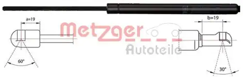Амортизатор капота METZGER 2110363