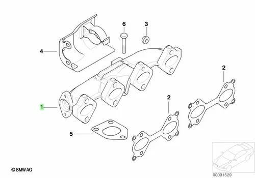 Коллектор выпускной BMW 11627791762