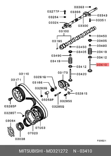 Клапан MD321272 MITSUBISHI