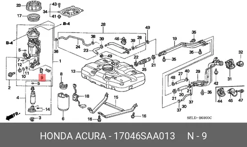 Клипса 17046SAA013 HONDA