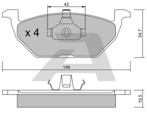 Тормозные колодки дисковые AISIN BPVW1012