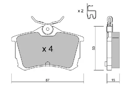 Тормозные колодки дисковые AISIN BPTO2001