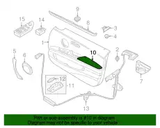 Обшивка двери кожа П Пд 51417279196 BMW