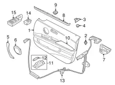 Обшивка двери кожа П Пд 51417279196 BMW