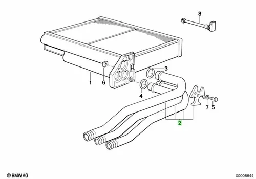 64118351596 Трубка !HALTER \BMW 5' E34, 7' E32