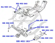 Рычаг подвески HANSE HA400150 задняя ось
