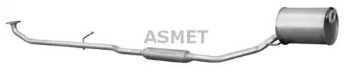 Глушитель системы выпуска, передний 22006 ASMET