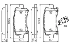 Тормозные колодки дисковые BOSCH 0 986 494 668