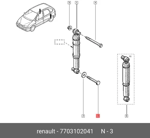 болт! М12\ Renault 7703102041