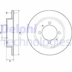 Тормозной диск DELPHI BG3208C вентилируемый передняя ось