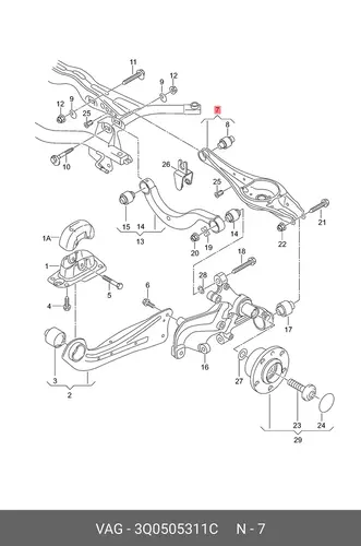 Рычаг подвески VAG 3Q0505311C