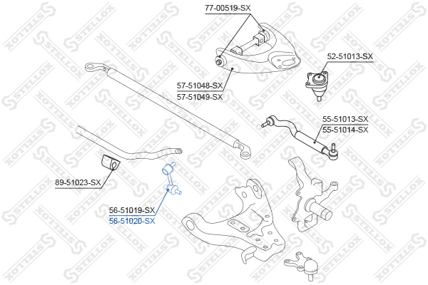 STELLOX Stabilizer rod  Hyundai Terracan all 01> 56-51020-SX