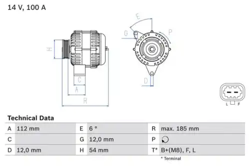 Генератор BOSCH 0 986 083 450